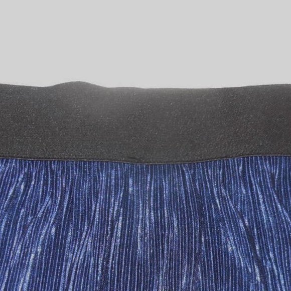 Skirt Plisse NEW Blue basic straight below knee lightweight summer - Picture 3 of 6